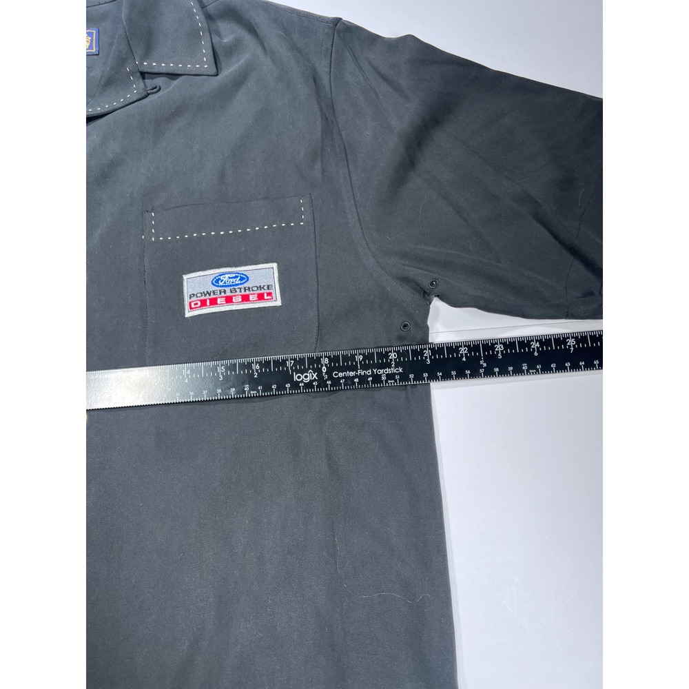 Nat Nast Ford Power Stroke Diesel Shirt Mens S Black Silk Embroidered Camp New - Picture 5 of 9